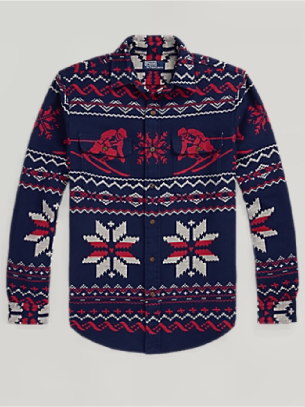 Polo Ralph Lauren Classic Fit Skier Snowflake Flannel Workshirt